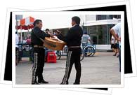 Musicians in the street in Mexico